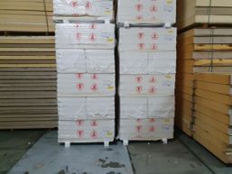 Polyuréthane (PIR) expansée choix B double face fibre de verre minérale 1200x600x160mm Rd: 5,93 (0,72m2)