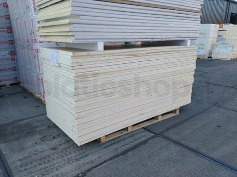 Tweede Keuze PIR 2-zijdig aluminium 2500x1200x40mm Rd:1,81 (3m²)