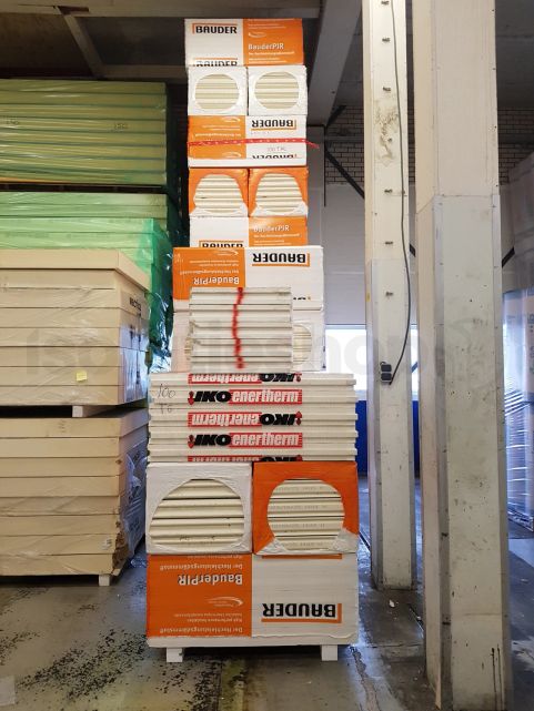 Polyuréthane (PIR) expansée choix B double face aluminium 1200x600x100mm T&G Rd: 4,54 (0,72m2)