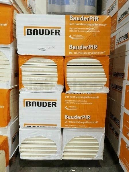 Polyuréthane (PIR) expansée choix B double face aluminium 1200x600x120mm couteau et rainure Rd: 5,45 (0,72m²)