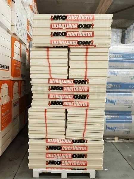 Polyuréthane (PIR) expansée choix B double face aluminium 1200x600x120mm couteau et rainure Rd: 5,45 (0,72m²)