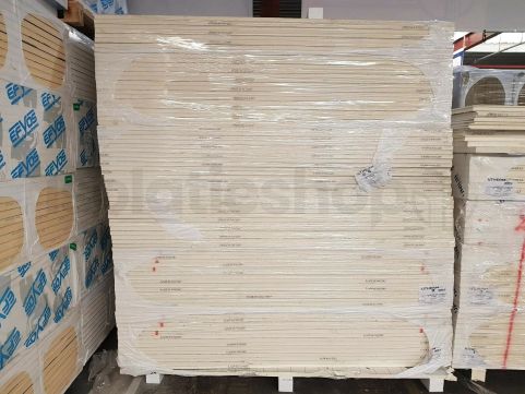 Polyuréthane (PIR) expansée choix B double face aluminium 2400x1200x30mm Rd: 1,36 (2,88m2)