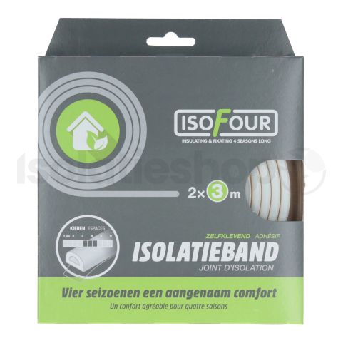 Isofour Tochtband wit D zelfklevend 2x3m