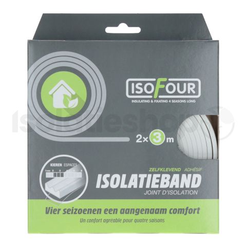 Isofour Tochtband wit E zelfklevend 2x3m