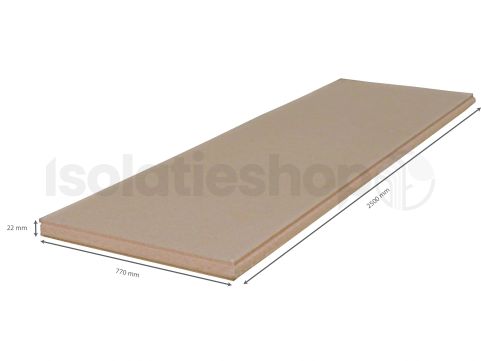 Plaque de fibres de bois Isolair 2500x770x22mm Rd: 0,50 (=1,93m2)