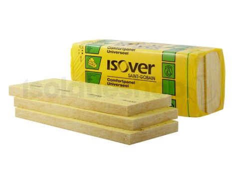 Plaque d'isolant 140 mm en laine de verre ISOVER Comfortpanel 1500 x 600 x 140 Rd : 4,10 3p/pack (=2,70m²)