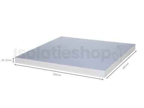 PIR afschot 2-zijdig aluminium 1200x1200x60/70mm Rd:2.93 (=1,44m²)