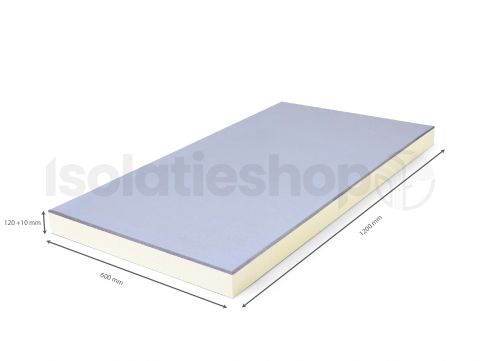 PIR + Fermacell 1200x600x120+10mm Rd:5,48 (=0,72 m²)