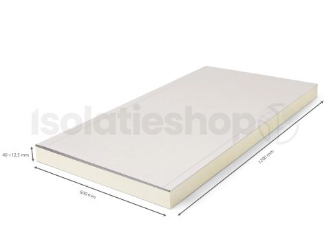 polyuréthane (PIR) expansée + Gips AK 1200x600x40+12,5mm Rd : 1.81 (=0,72 m²)