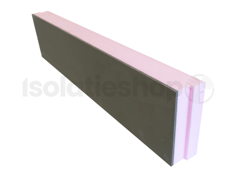 Socle de façade XPS feuillure 1250x300x100mm+8mm anthracite