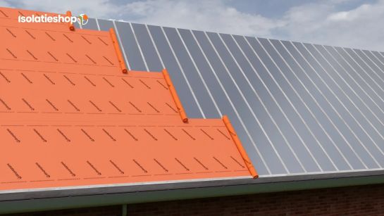 Stap 7 | Breng de spinvliesfolie aan op het dak